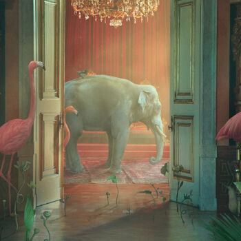 Digitale Kunst getiteld "Jungle Nights, 65x4…" door Nikolina Petolas, Origineel Kunstwerk, Foto Montage