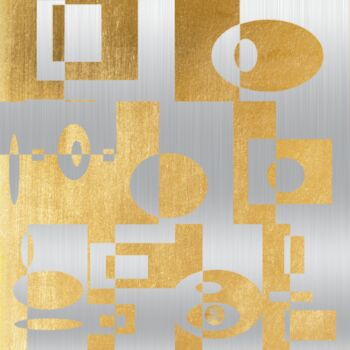 Digitale Kunst getiteld "Gold und Silber 1" door Nina Florence Juncker, Origineel Kunstwerk, Digitale collage