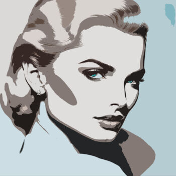 「Grace Kelly No.2」というタイトルのデジタルアーツ Ninnによって, オリジナルのアートワーク, AI生成画像