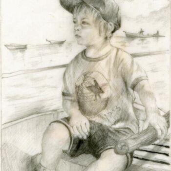 Painting titled "Young Skipper" by Nira Schwartz, Original Artwork