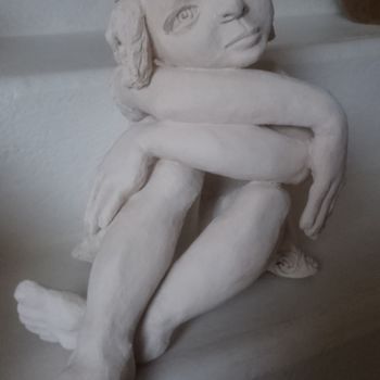 Sculpture titled "Enfant" by Chrysanthou, Original Artwork, Clay
