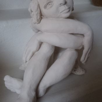 Scultura intitolato "Enfant" da Chrysanthou, Opera d'arte originale, Argilla