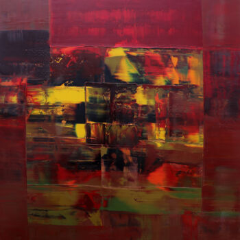 Pintura titulada "Abstract-189 In the…" por Nivas Kanhere, Obra de arte original, Oleo