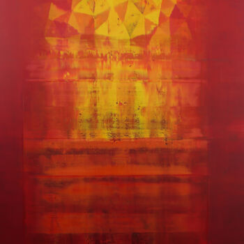 Ζωγραφική με τίτλο "Abstract-196 Positi…" από Nivas Kanhere, Αυθεντικά έργα τέχνης, Λάδι