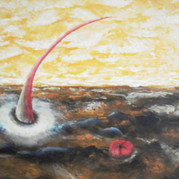 Painting titled "transfert" by Daniel Nobécourt, Original Artwork, Oil