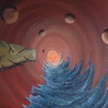 Painting titled "spirale." by Daniel Nobécourt, Original Artwork, Oil