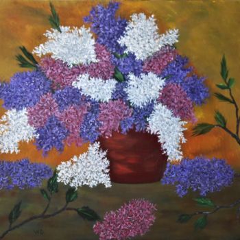 Malarstwo zatytułowany „Lilacs love” autorstwa W-Dagrou, Oryginalna praca, Olej