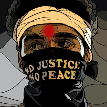 Digital Arts titled "No justice..." by Art De Noé, Original Artwork, Digital Painting