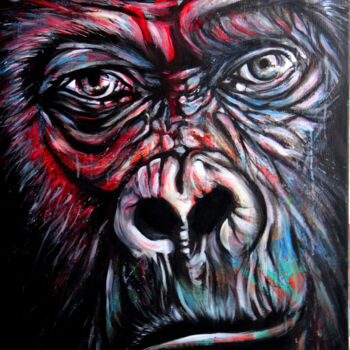 Pintura titulada "my Gorilla" por Art De Noé, Obra de arte original, Acrílico