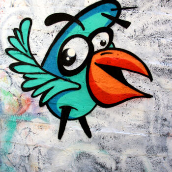 Painting titled "Crazy Bird 2" by Art De Noé, Original Artwork