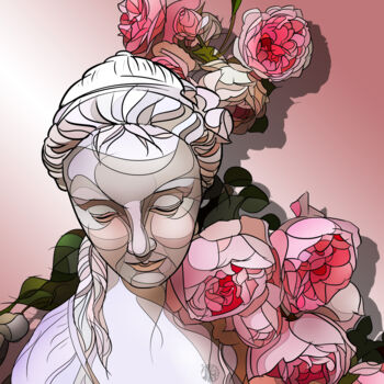 Arte digital titulada "Roses" por Art De Noé, Obra de arte original, Pintura Digital