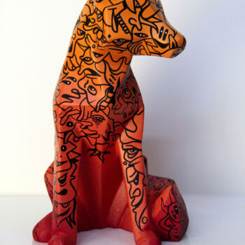 Escultura titulada "Fox inked" por Art De Noé, Obra de arte original