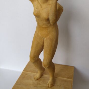 Rzeźba zatytułowany „La miró na” autorstwa Noel Castillo López, Oryginalna praca, Drewno