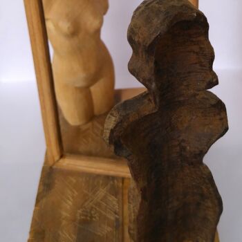 Sculpture titled "Icono" by Noel Castillo López, Original Artwork, Wood