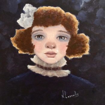 Malerei mit dem Titel "Eugenie - 671" von Noëlle Lassailly, Original-Kunstwerk, Acryl