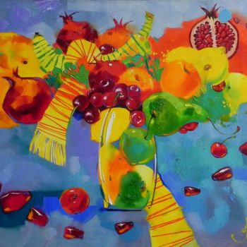 Pintura intitulada ""Fruit bouquet"  20…" por Novikovartfamily, Obras de arte originais, Óleo