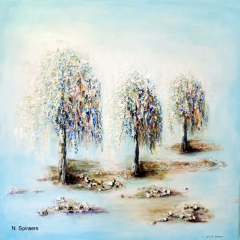 제목이 "J'ai rêvé d'un autr…"인 미술작품 Nicole Spiraers로, 원작, 아크릴 나무 들것 프레임에 장착됨