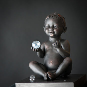 Escultura titulada "Bébé bulle" por Nunco, Obra de arte original