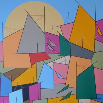 "Fiesta sails" başlıklı Tablo Nyls  Eliot tarafından, Orijinal sanat, Akrilik