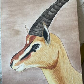 Painting titled "Gazelle" by Nyra Lowe, Original Artwork, Acrylic