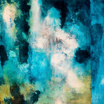Malarstwo zatytułowany „VARIATION BLEUE” autorstwa Grafi, Oryginalna praca, Akryl