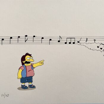 Printmaking titled "Simpsons Nelson mun…" by Oak Oak, Original Artwork, Paper