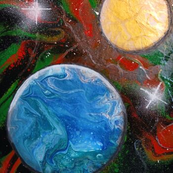 Peinture intitulée "Galaxy" par Oc, Œuvre d'art originale, Acrylique