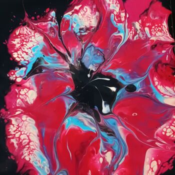 Peinture intitulée "Hibiscus" par Oc, Œuvre d'art originale, Acrylique