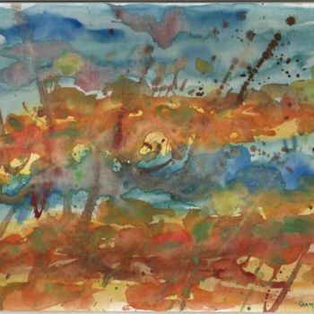 Painting titled "wild grass and suns…" by Fernando Lucio Ocampo-Sandy, Original Artwork