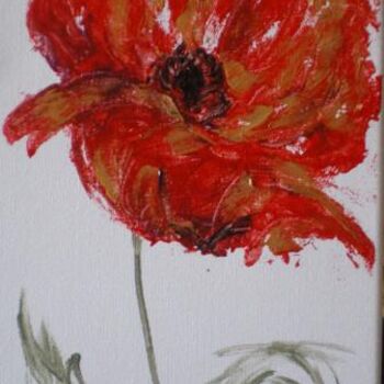 Painting titled "COQUELICOT DORE" by Ode, Original Artwork