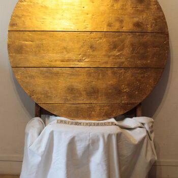 Rzeźba zatytułowany „table solaire réflé…” autorstwa Odélo, Oryginalna praca, Meble