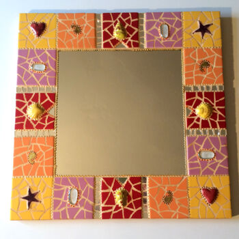 设计 标题为“miroir mural carré…” 由Odile Maffone, 原创艺术品, 镶嵌