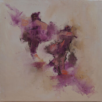 "Purple dancers" başlıklı Tablo Ok tarafından, Orijinal sanat, Petrol Ahşap Sedye çerçevesi üzerine monte edilmiş