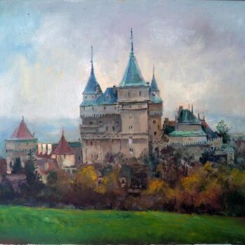 Painting titled "Boynitsky Castle" by Oksana Begma, Original Artwork, Oil