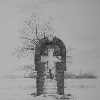 Drawing titled "Memory" by Oksana Duchenchuk, Original Artwork, Pencil