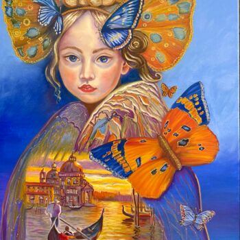 Schilderij getiteld "BUTTERFLY`S JOURNEY" door Oksana Todorova, Origineel Kunstwerk, Olie