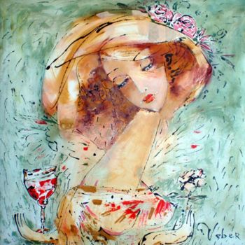 Peinture intitulée "Dreamy afternoon" par Oksana Veber, Œuvre d'art originale, Huile Monté sur Châssis en bois