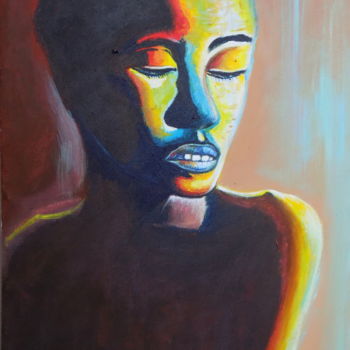 Painting titled "meditation.jpg" by Olaoluwa Smith, Original Artwork, Acrylic