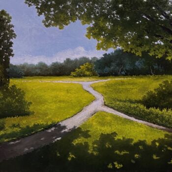 Painting titled "Path" by Oleg Baulin, Original Artwork, Oil