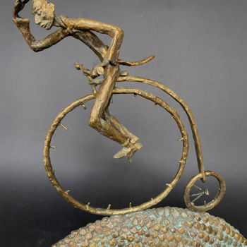 Γλυπτική με τίτλο "Tour de France" από Oleg Kalashnik, Αυθεντικά έργα τέχνης, Μπρούντζος
