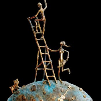 Sculpture titled "Star from the sky" by Oleg Kalashnik, Original Artwork, Bronze