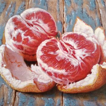 Painting titled "Grapefruit" by Oleg Khoroshilov, Original Artwork, Oil