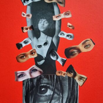 Collages intitulée "Under the gaze" par Olena Yemelianova, Œuvre d'art originale, Collages