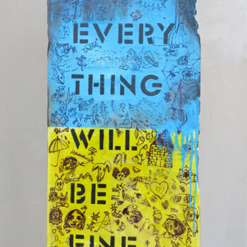 Schilderij getiteld "EVERYTHING WILL BE…" door Olesia Krivolapova, Origineel Kunstwerk, Acryl