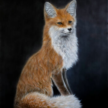 Pintura titulada "Elegance - fox port…" por Olga Belova, Obra de arte original, Acrílico