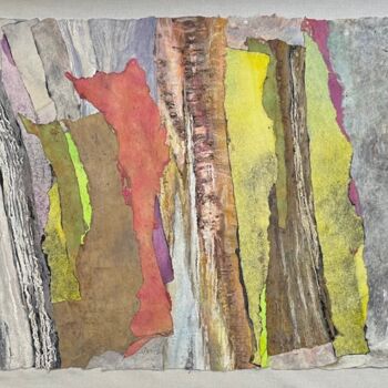 Textilkunst mit dem Titel "Broken Memories #5" von Olga Finkel, Original-Kunstwerk, Textilfaser