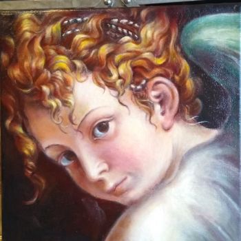 Schilderij getiteld "Angel after Girolam…" door Oj, Origineel Kunstwerk, Olie