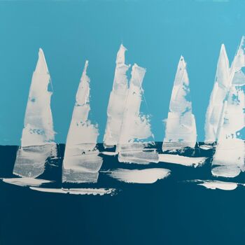绘画 标题为“Sailboats” 由Olga Prasol, 原创艺术品, 丙烯