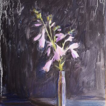 Schilderij getiteld "Hosta. Douille de c…" door Olga Samar, Origineel Kunstwerk, Olie