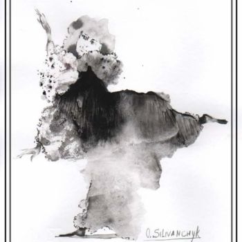 Incisioni, stampe intitolato "Senza titolo." da Olga Silivanchyk, Opera d'arte originale, Monotipo